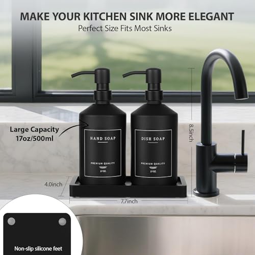 Matte Black Soap Dispenser Set (2 Count)