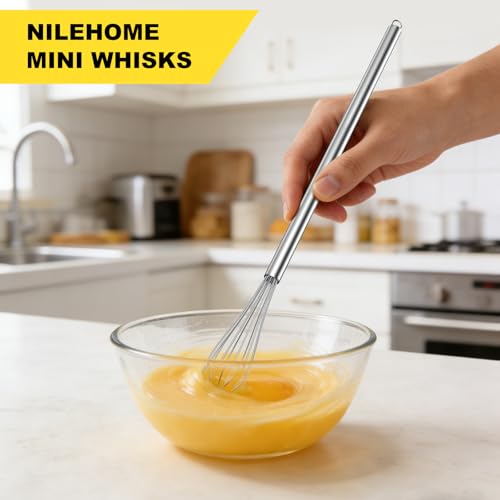 Mini Whisks Stainless Steel Whisk Set 7" 9" 11" (3 Count)