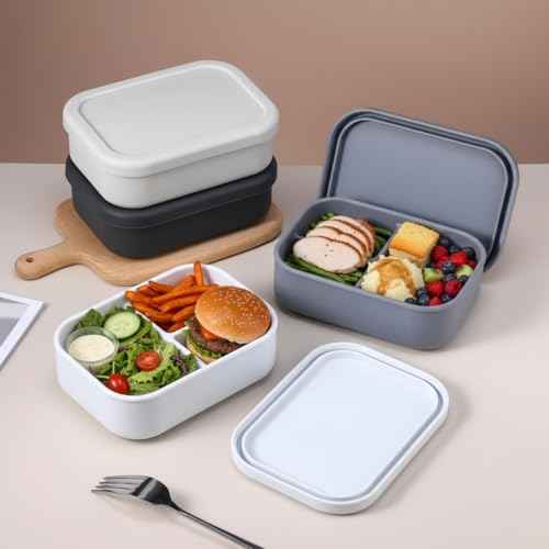 4 Pcs Silicone Bento Box (4 Count)