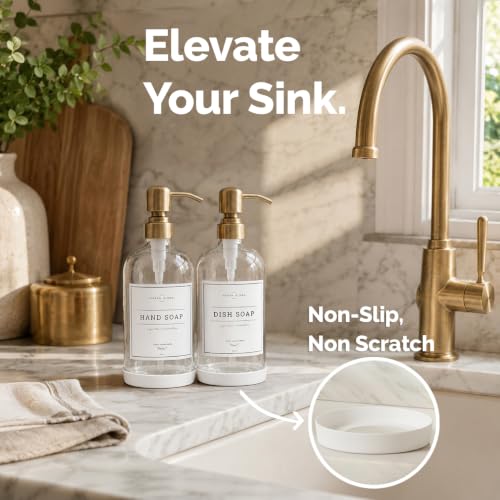 Clear Glass Soap Dispenser (2 Count)