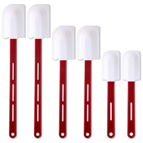 6 Pcs Rubber Spatulas Silicone Heat Resistant (6 Count)