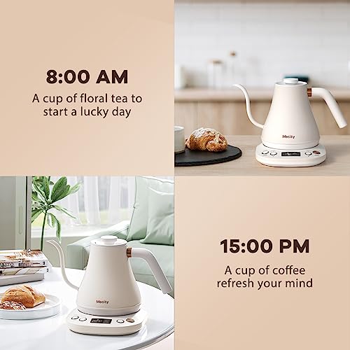 Electric Gooseneck Kettle With Keep Warm Function & LCD Display Automatic Shut Off Coffee Kettle Temperature Control Pour Over Kettle 1200 Watt