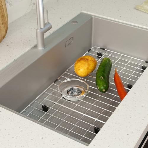 27.5'' x 13.5'' Stainless Steel Sink Protector with Sink Strainer