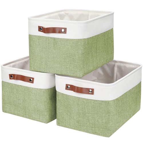 Storage Bins Large Fabric Storage Baskets for Shelves 3 Pack (3 Count)