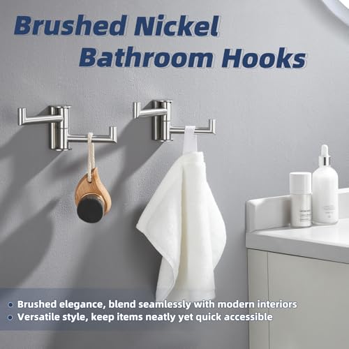 2 Pack Swivel Towel Hooks (2 Count)