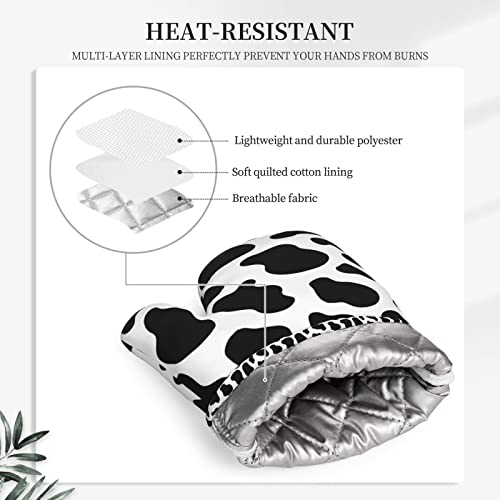 Cow Print Oven Mitts and Pot Holders Sets of 2
