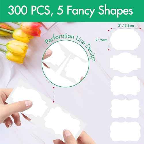300 PCS White Stickers