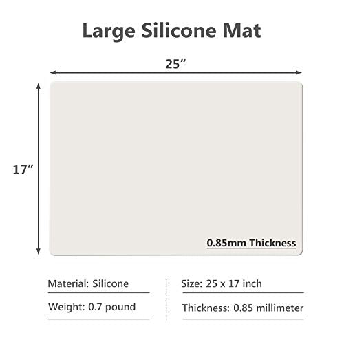 25"x 17"x 0.03" Silicone Mats for Kitchen Counter