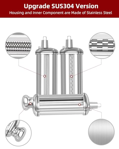 3PCS Pasta Maker Attachment for All Kitchenaid Stand Mixers