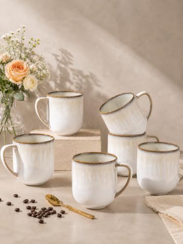12OZ Ceramic Coffee Mugs Set of 6 (6 Count)