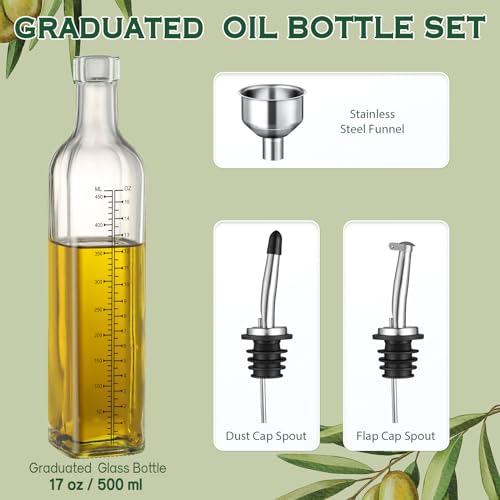 17oz Glass Olive Oil Dispenser Bottle
