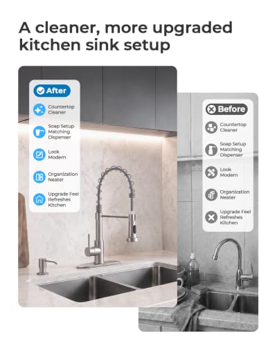 Utility Sink Faucet with Sprayer and Soap Dispenser