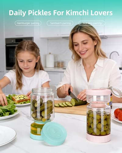 Pickle Jar with Strainer Flip