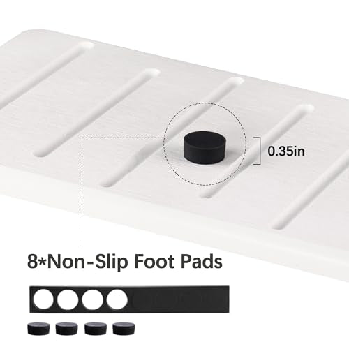 2PCS Water Absorbing Stone Tray for Cosmetics & Hand Soap & Houseplants (2 Count)