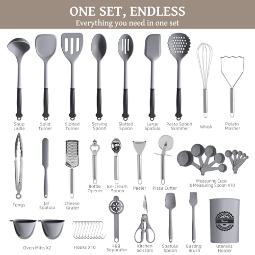 43 PCS Silicone Kitchen Utensils Set (43 Count)