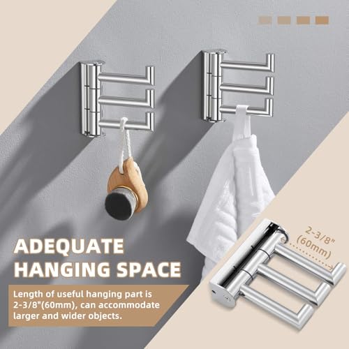 Swivel Towel Hook Polished Chrome (2 Count)