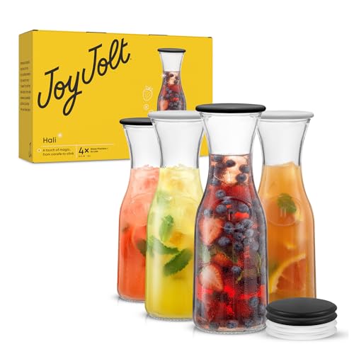 Glass Carafe with Lid (4 Count)