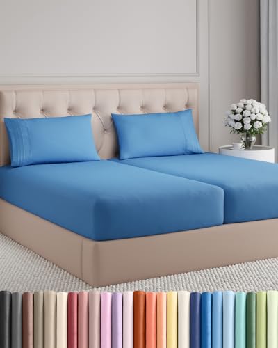 Split King Size 5 Piece Sheet Set