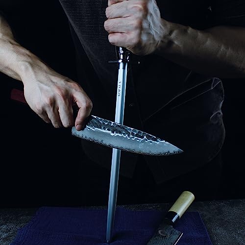 Sharpening Steel Knife Sharpener Rod Round 10 IN Honing Steel for Knife