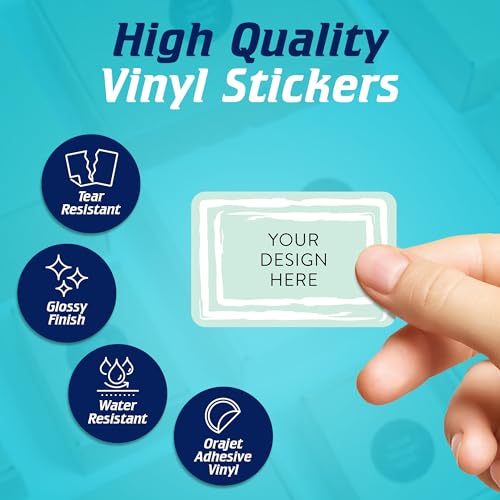 100 Custom Vinyl Stickers (100 Count)