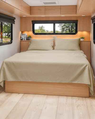 Short Queen Size 4 Piece Bed Sheet Set