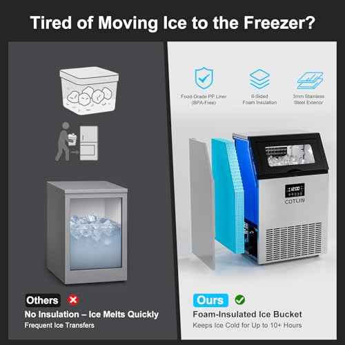 200Lbs 24H Commercial Ice Maker Machine 60 Ice