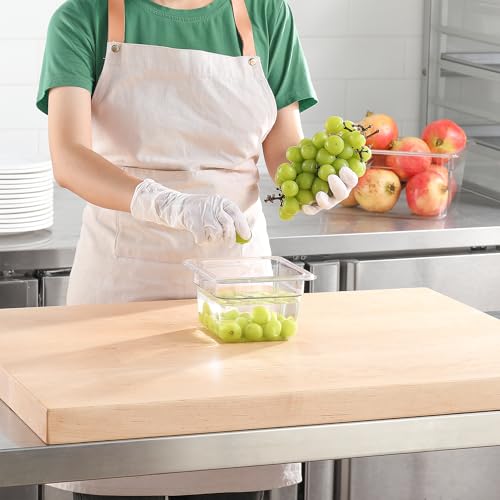 1 6 Size Food Pan 6 Packs 4 Inch Deep Clear Food Storage Containers BPA (6 Count)