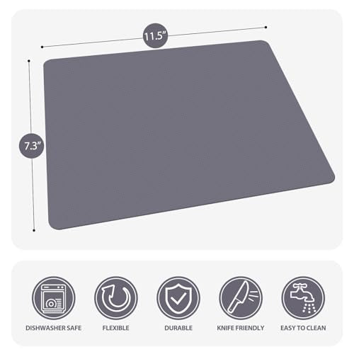 Small Flexible Plastic Cutting Boards for Kitchen Set of 3 (3 Count)