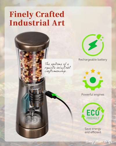 Electric Salt and Pepper Grinder Set with Storage Base (2 Count)