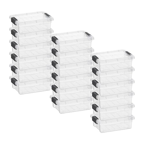 1.27 Quart Clear Plastic Storage Containers with Lids (18 Count)