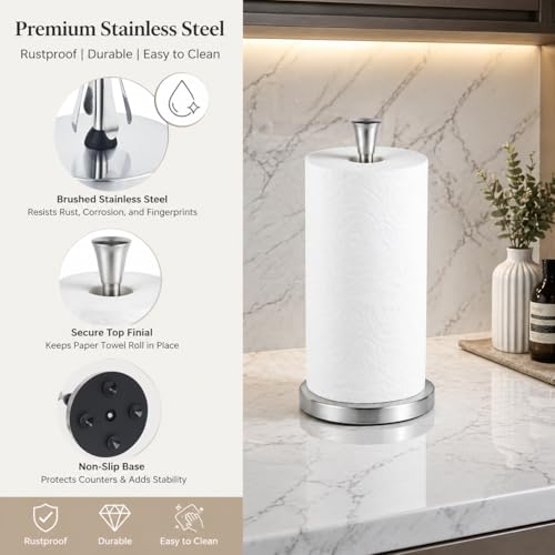 Paper Towel Holder Countertop with Suction Cups