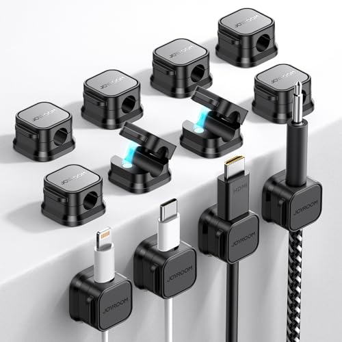 12 Pack Magnetic Cable Clip Cord Organizer Adhesive Wire Management (12 Count)