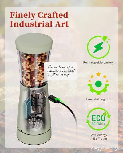 Electric Salt and Pepper Grinder Set with Storage Base (2 Count)