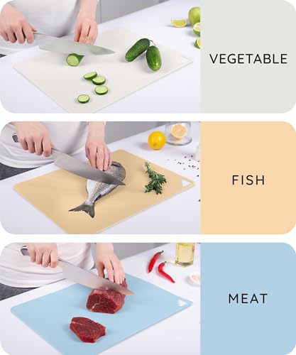Extra Thick Flexible Cutting Boards for Kitchen (3 Count)