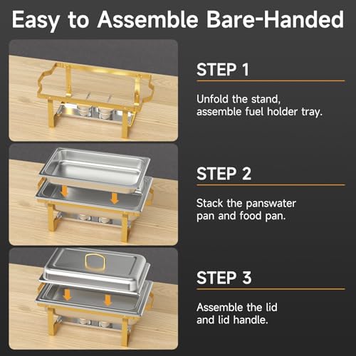 Chafing Dishes for Buffet 4 Pack (4 Count)