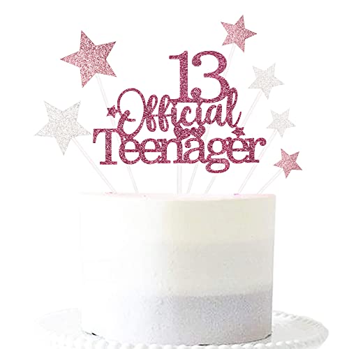 Rose Gold 13th Birthday Cake Topper (7 Count)