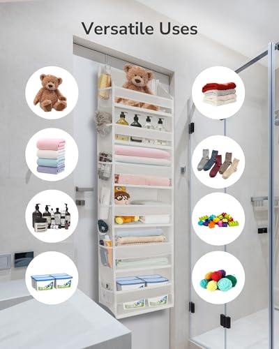 Over The Door Organizer with 6 Large Pockets 12 Side Pockets