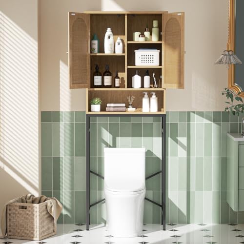 Rattan Toilet Storage Cabinet