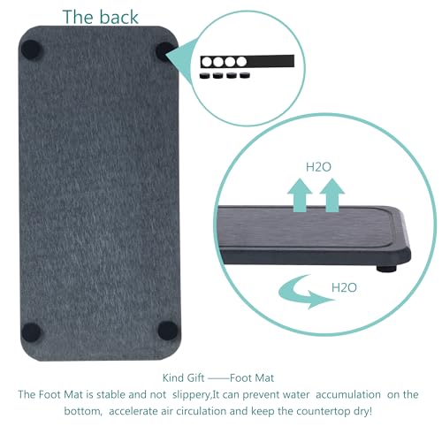 2Pcs Water Absorbent Diatomite Coasters Bathroom Sink Stone Trays (2 Count)