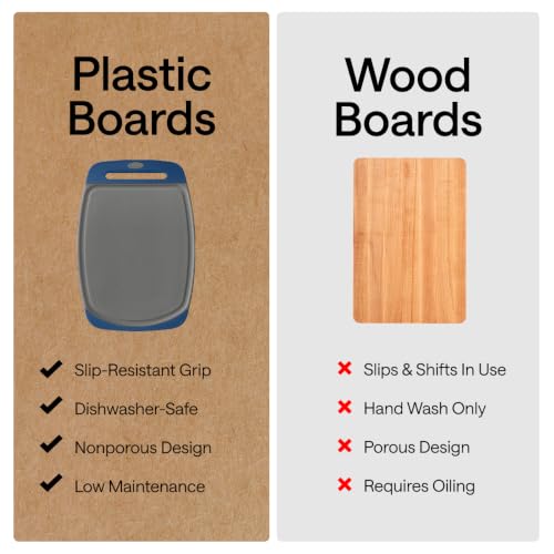 BPA Free Reversible Kitchen Cutting Board (3 Count)