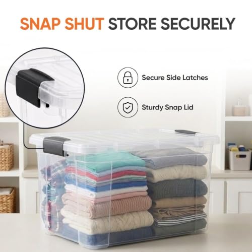 Clear Storage Boxes with Lids (5 Count)