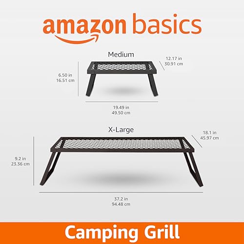Heavy Duty Portable Camping Grill Grate for Outdoor Open Flame Cooking