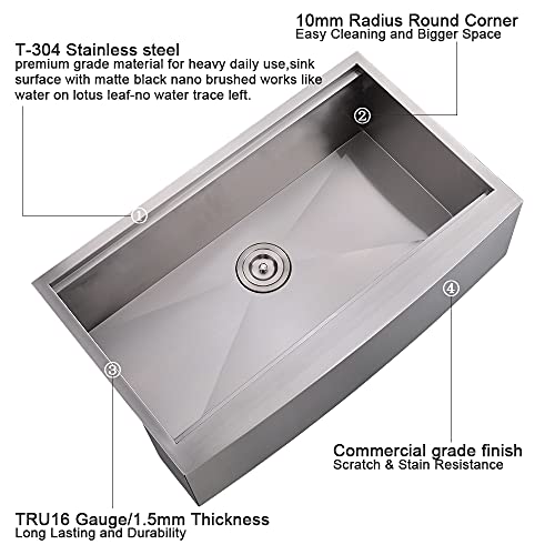 33Inch Farmhouse Kitchen Sink Workstation