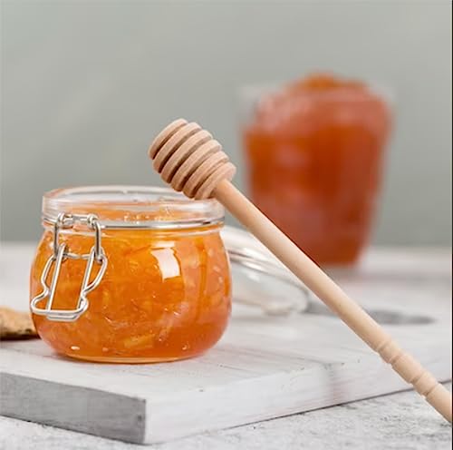 Wooden Honey Dipper Stick Collecting Dispensing Drizzling Jam Portable Wedding Party