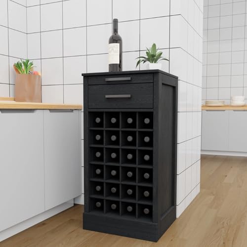 6 Tier Wine Rack Freestanding Floor with 2 Drawers