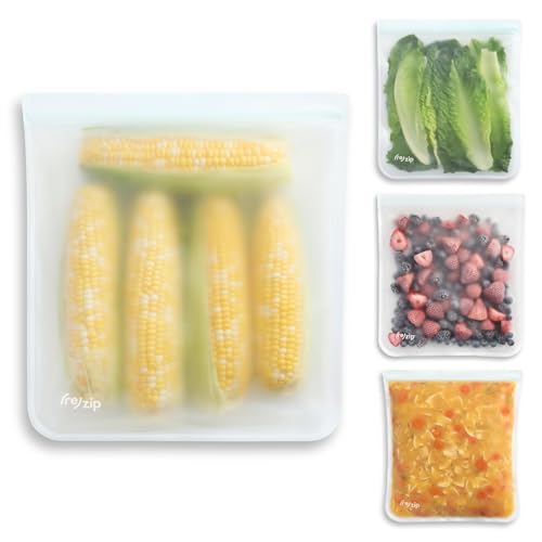Reusable Gallon Freezer Food Storage Bags (4 Count)