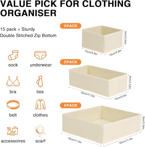 Drawer Organizer Clothes 18 Pack (18 Count)