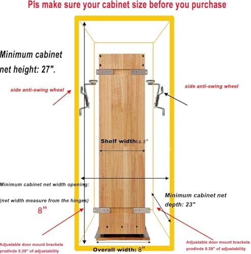 Pull Out Spice Rack Organizer for Cabinet