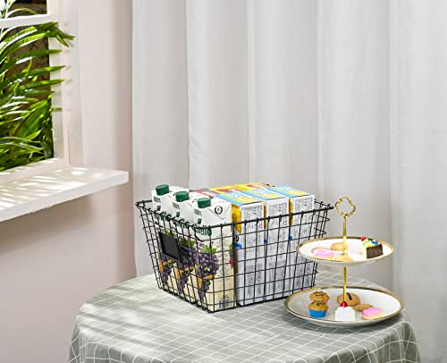 4 Pack【Large】 Wire Handmade Storage Basket for Organizing Household Goods