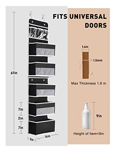 2-in-1 Over The Door Organizer for Nursery Closet Bathroom Dorm